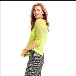 CAbi lightweight split back mesh sweater